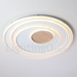 Anel branco regulável Luz de teto de madeira Lâmpada de teto ultrafina Também pode ser usada como luz de parede