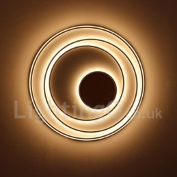 Anel branco regulável Luz de teto de madeira Lâmpada de teto ultrafina Também pode ser usada como luz de parede