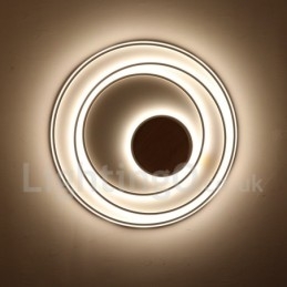 Anel branco regulável Luz de teto de madeira Lâmpada de teto ultrafina Também pode ser usada como luz de parede