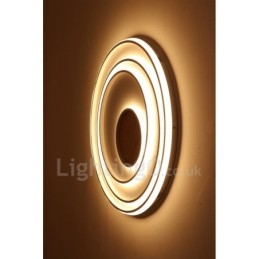 Anel branco regulável Luz de teto de madeira Lâmpada de teto ultrafina Também pode ser usada como luz de parede