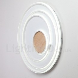 Anel branco regulável Luz de teto de madeira Lâmpada de teto ultrafina Também pode ser usada como luz de parede