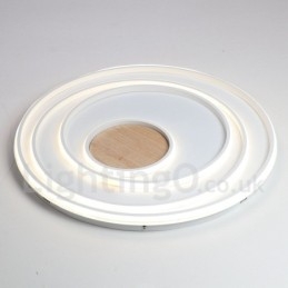 Anel branco regulável Luz de teto de madeira Lâmpada de teto ultrafina Também pode ser usada como luz de parede