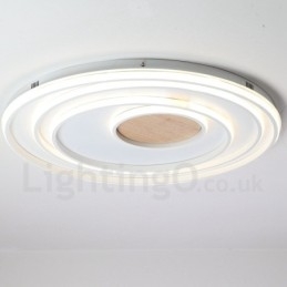 Anel branco regulável Luz de teto de madeira Lâmpada de teto ultrafina Também pode ser usada como luz de parede