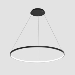Luminária pendente regulável de 63 W e 100 cm de diâmetro com design moderno em anel