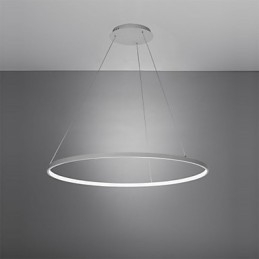 Luminária pendente regulável de 63 W e 100 cm de diâmetro com design moderno em anel