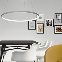 Luminária pendente regulável de 63 W e 100 cm de diâmetro com design moderno em anel
