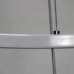 Luminária pendente regulável de 63 W e 100 cm de diâmetro com design moderno em anel
