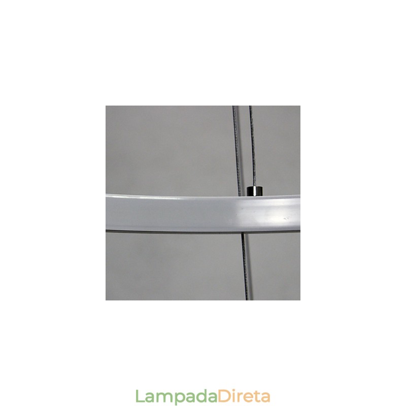 Luminária pendente regulável de 63 W e 100 cm de diâmetro com design moderno em anel