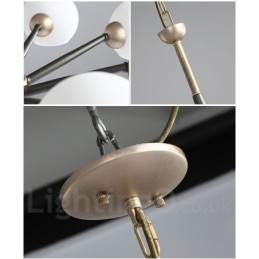 Lustre rústico retrô vintage Magic Bean com cúpulas de vidro multicoloridas