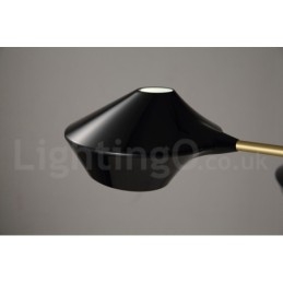 Lustre moderno e contemporâneo com cúpulas de acrílico branco e preto