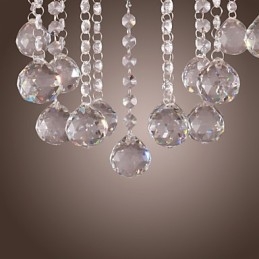 Lustre de cristal elegante cromado com vela