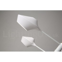 Lustre moderno e contemporâneo com cúpulas de acrílico branco e preto