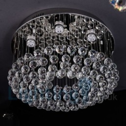 Luminária de teto redonda de cristal K9 moderna embutida