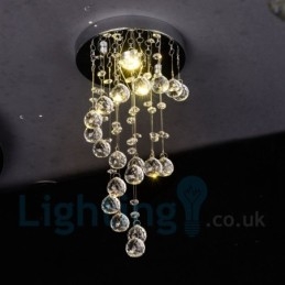 1 Luz Moderna K9 Cristal Redondo Montagem Embutida Luz de Teto