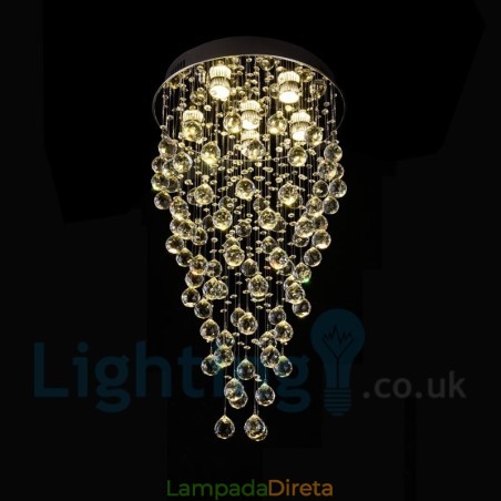 6 Luzes Modernas K9 Cristal Redonda Montagem Embutida Luz de Teto 6 Luzes Modernas K9 Cristal Redonda Montagem Embutida Luz de Teto