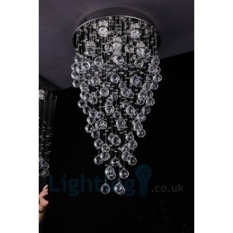 6 Luzes Modernas K9 Cristal Redonda Montagem Embutida Luz de Teto