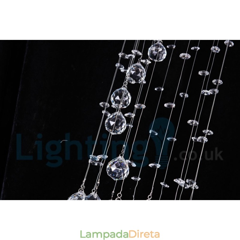 1 Luz Barato Moderno K9 Cristal Redondo Montagem Embutida Luz de Teto