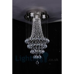 4 Luzes Modernas K9 Cristal Redonda Montagem Embutida Luz de Teto