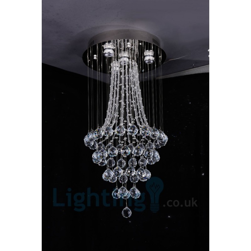 4 Luzes Modernas K9 Cristal Redonda Montagem Embutida Luz de Teto