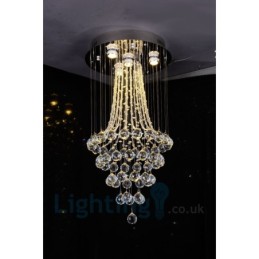 4 Luzes Modernas K9 Cristal Redonda Montagem Embutida Luz de Teto