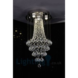 4 Luzes Modernas K9 Cristal Redonda Montagem Embutida Luz de Teto