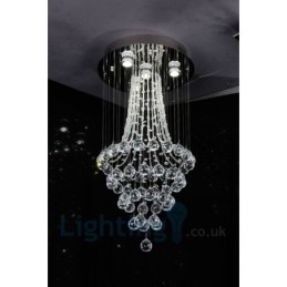 4 Luzes Modernas K9 Cristal Redonda Montagem Embutida Luz de Teto