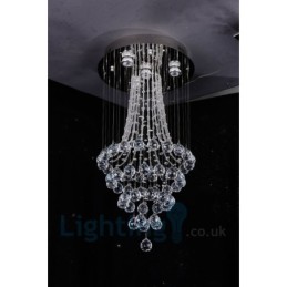 4 Luzes Modernas K9 Cristal Redonda Montagem Embutida Luz de Teto