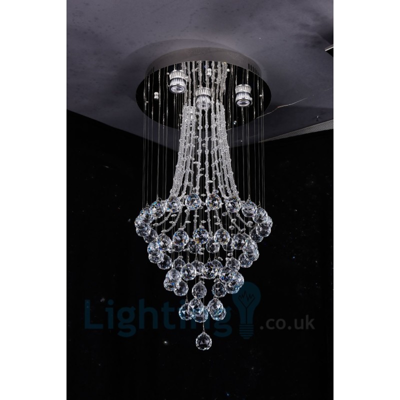 4 Luzes Modernas K9 Cristal Redonda Montagem Embutida Luz de Teto