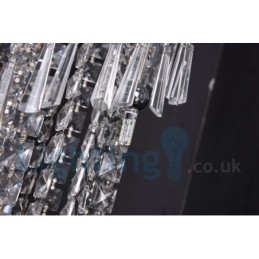 4 x GU10 + 8 x G4 150CM Long Crystal Drop Light Modern K9 Cristal Redondo Montagem Embutida Luz de Teto