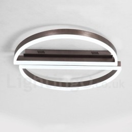 Luminária de teto redonda moderna contemporânea em alumínio, luminária embutida com dimmer remoto, também pode ser usada como luminária de parede