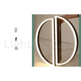 Luminária de teto redonda moderna contemporânea em alumínio, luminária embutida com dimmer remoto, também pode ser usada como luminária de parede