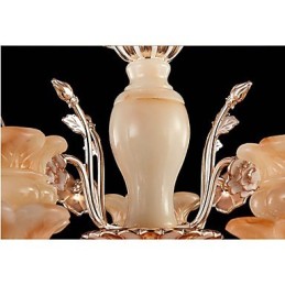 Luminária pendente de cristal jade estilo vela lustre