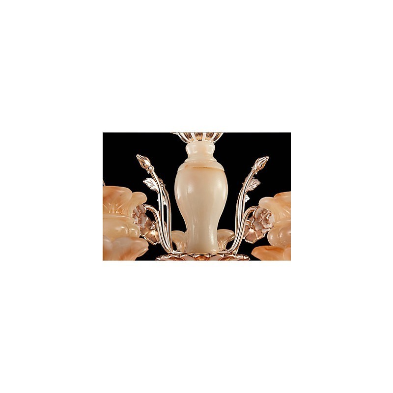 Luminária pendente de cristal jade estilo vela lustre