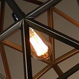 Lustre de metal vintage rústico Lodge