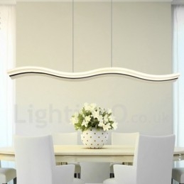 Luminária pendente linear regulável com controle remoto e design moderno