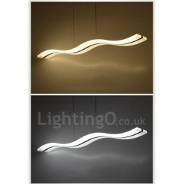 Luminária pendente linear regulável com controle remoto e design moderno