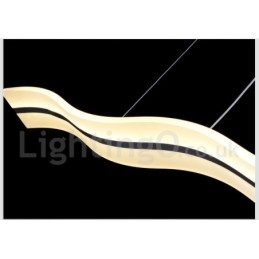 Luminária pendente linear regulável com controle remoto e design moderno