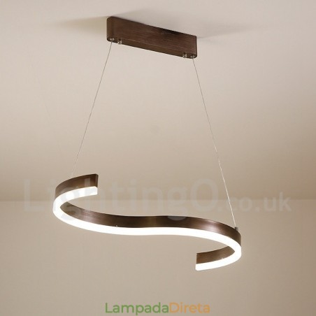 Luminária pendente linear regulável com controle remoto e design moderno Luminária pendente linear regulável com controle remoto e design moderno
