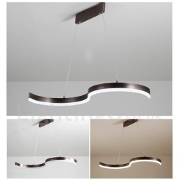 Luminária pendente linear regulável com controle remoto e design moderno