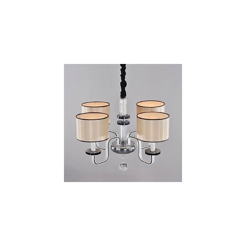 Lustre minimalista moderno iluminação tecido arte lustre de cristal