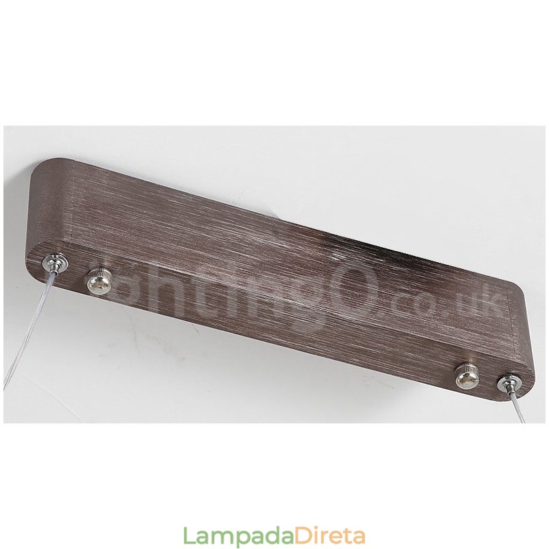 Luminária pendente linear regulável com controle remoto e design moderno