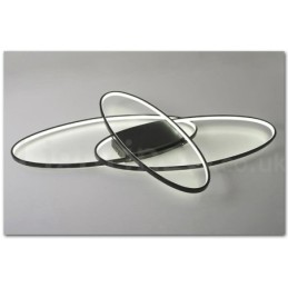 Luminária de teto oval moderna e contemporânea em alumínio com ajuste de intensidade, luminária embutida para sala de estar, quarto, também pode ser usada como luminária de parede