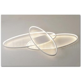 Luminária de teto oval moderna e contemporânea em alumínio com ajuste de intensidade, luminária embutida para sala de estar, quarto, também pode ser usada como luminária de parede