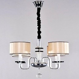 Lustre minimalista moderno iluminação tecido arte lustre de cristal
