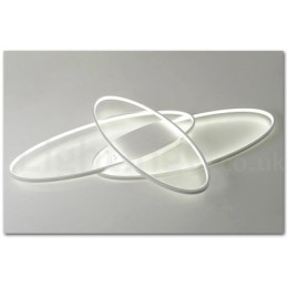 Luminária de teto oval moderna e contemporânea em alumínio com ajuste de intensidade, luminária embutida para sala de estar, quarto, também pode ser usada como luminária de parede