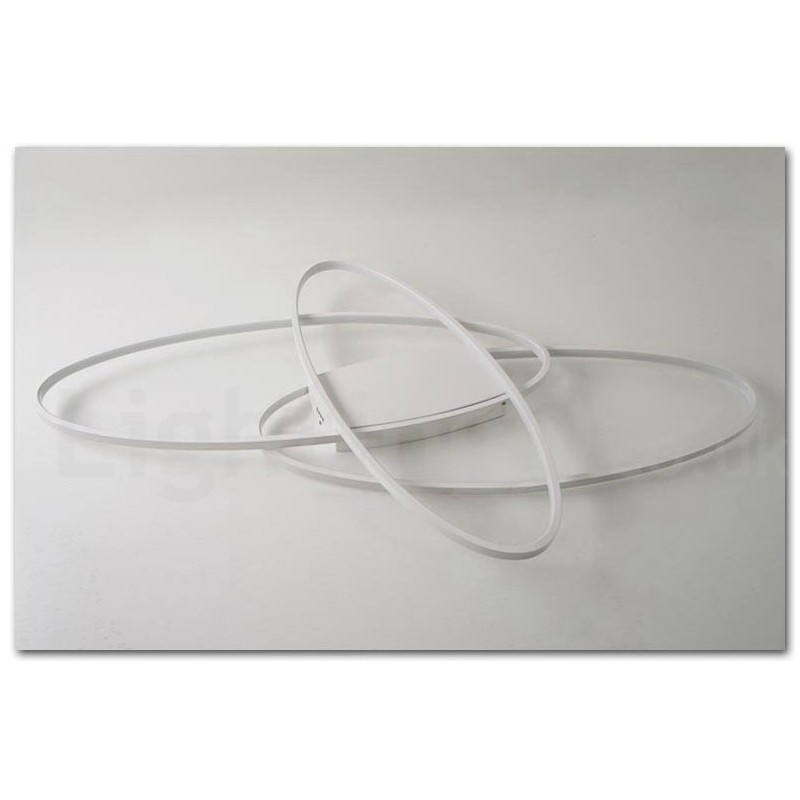Luminária de teto oval moderna e contemporânea em alumínio com ajuste de intensidade, luminária embutida para sala de estar, quarto, também pode ser usada como luminária de parede