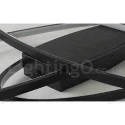 Luminária de teto oval moderna e contemporânea em alumínio com ajuste de intensidade, luminária embutida para sala de estar, quarto, também pode ser usada como luminária de parede