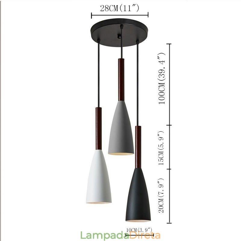 Design moderno e contemporâneo de luminária pendente Macaron