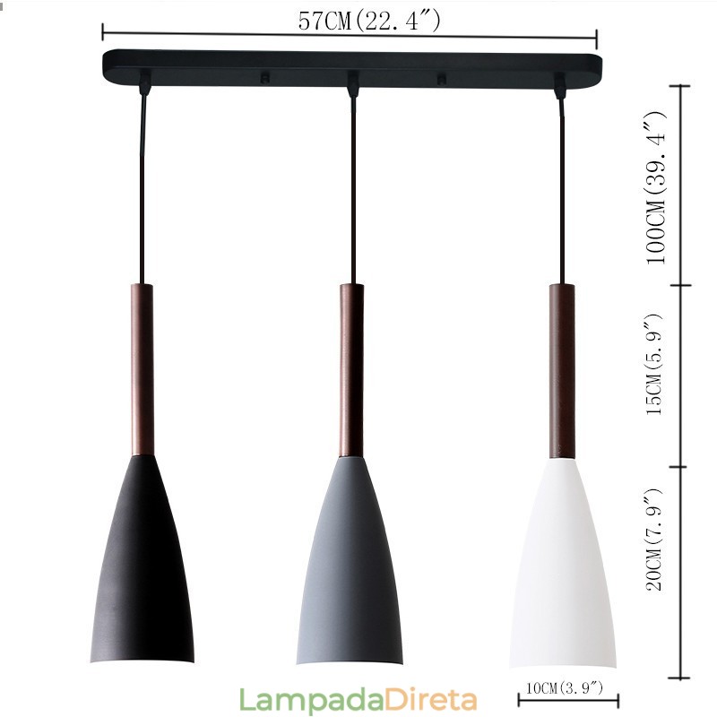 Design moderno e contemporâneo de luminária pendente Macaron