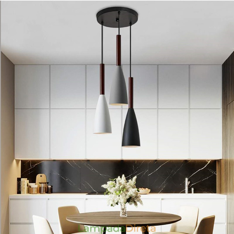 Design moderno e contemporâneo de luminária pendente Macaron